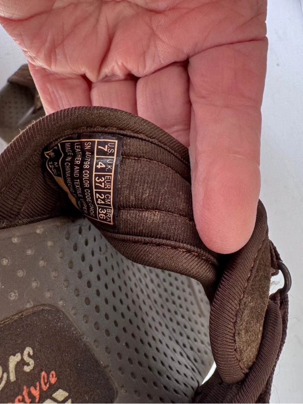 Skechers brown sandals. Size 7 - Picture 2 of 3